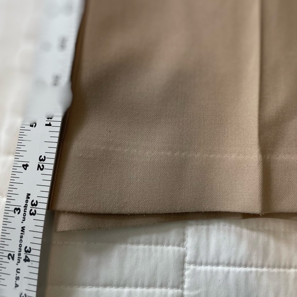 ALICE + OLIVIA Tan Tailored Wide Leg Trouser Pants Womens Sz 8 Long Inseam 33” - Picture 11 of 13